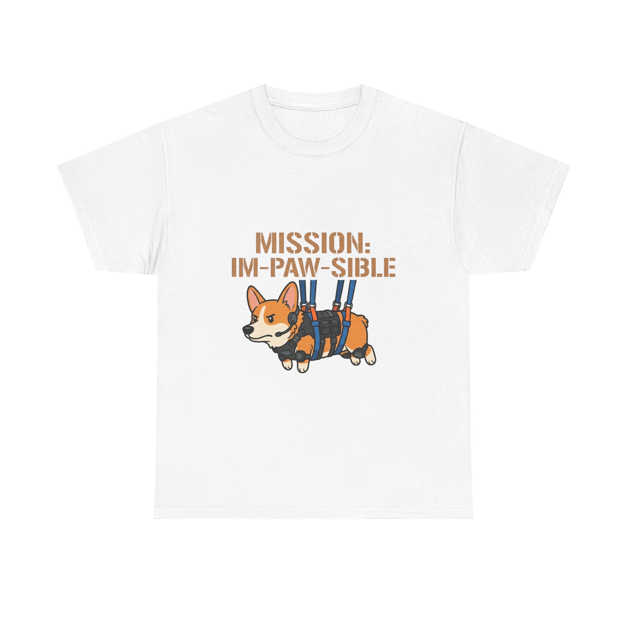 Corgi Mission: Im-Paw-Sible T-Shirt — Funny Corgi Rescue / Dog Lover Tee