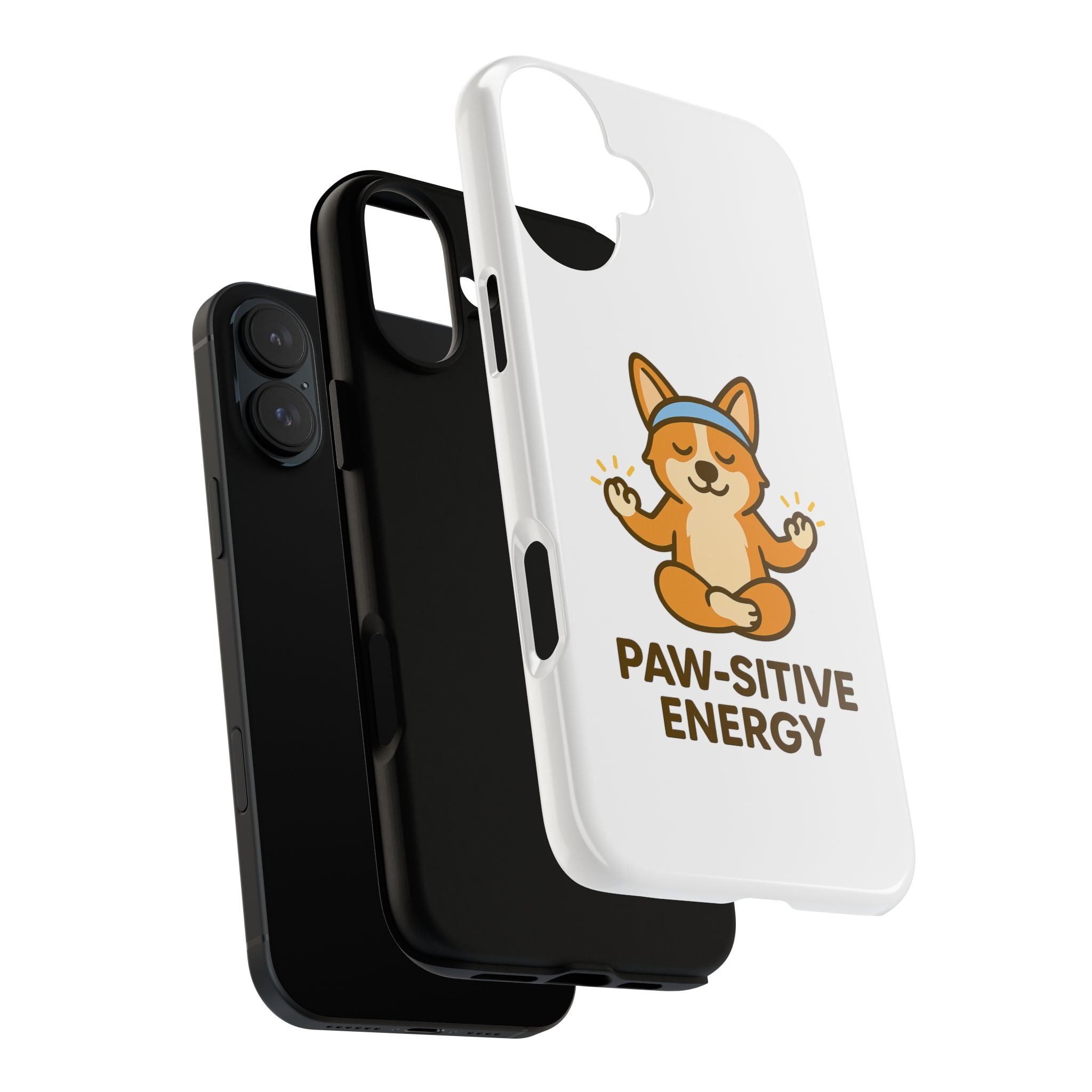 iPhone Case — "Paw-sitive Energy" Corgi Yoga Protective Cover