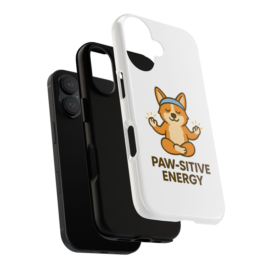 iPhone Case — "Paw-sitive Energy" Corgi Yoga Protective Cover