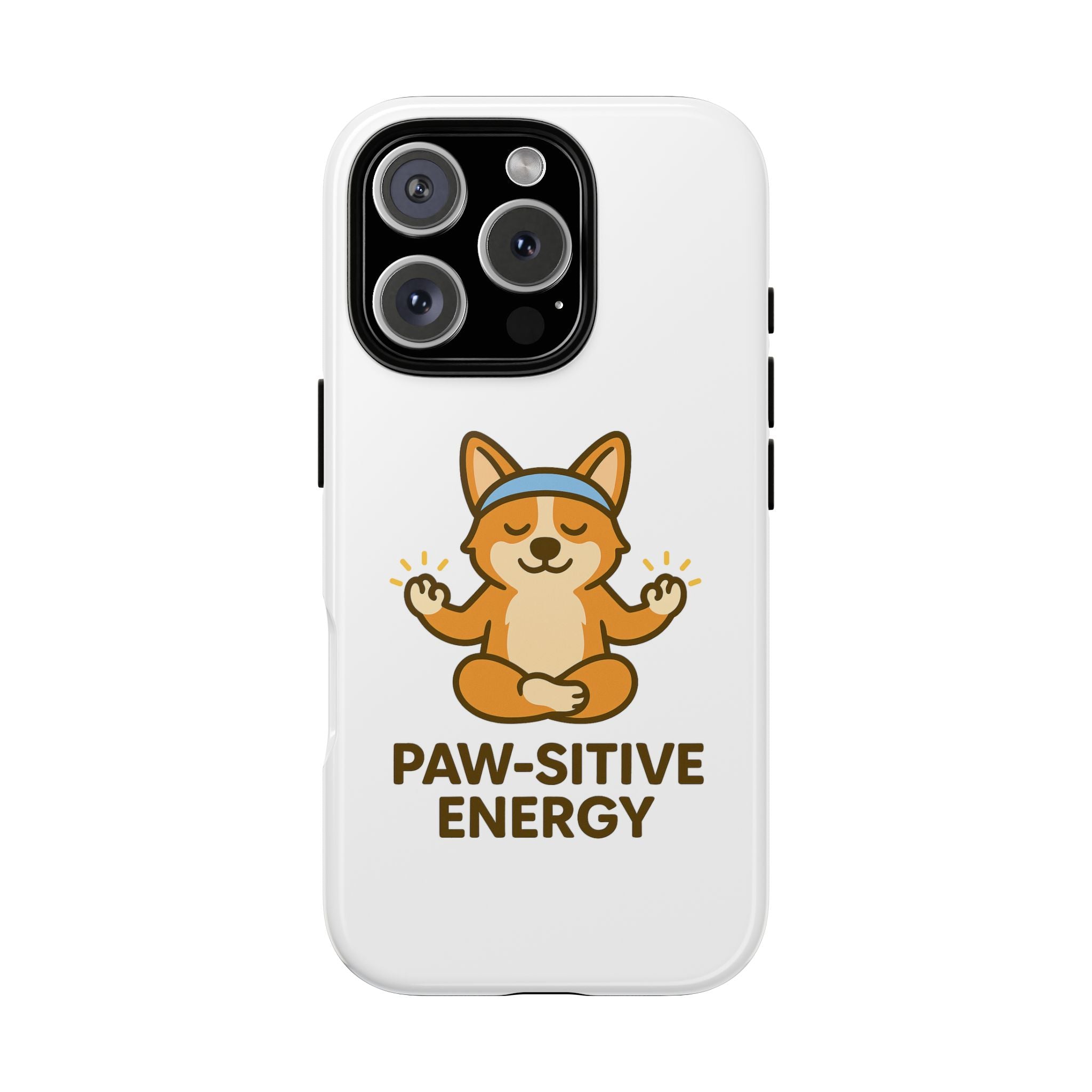 iPhone Case — "Paw-sitive Energy" Corgi Yoga Protective Cover