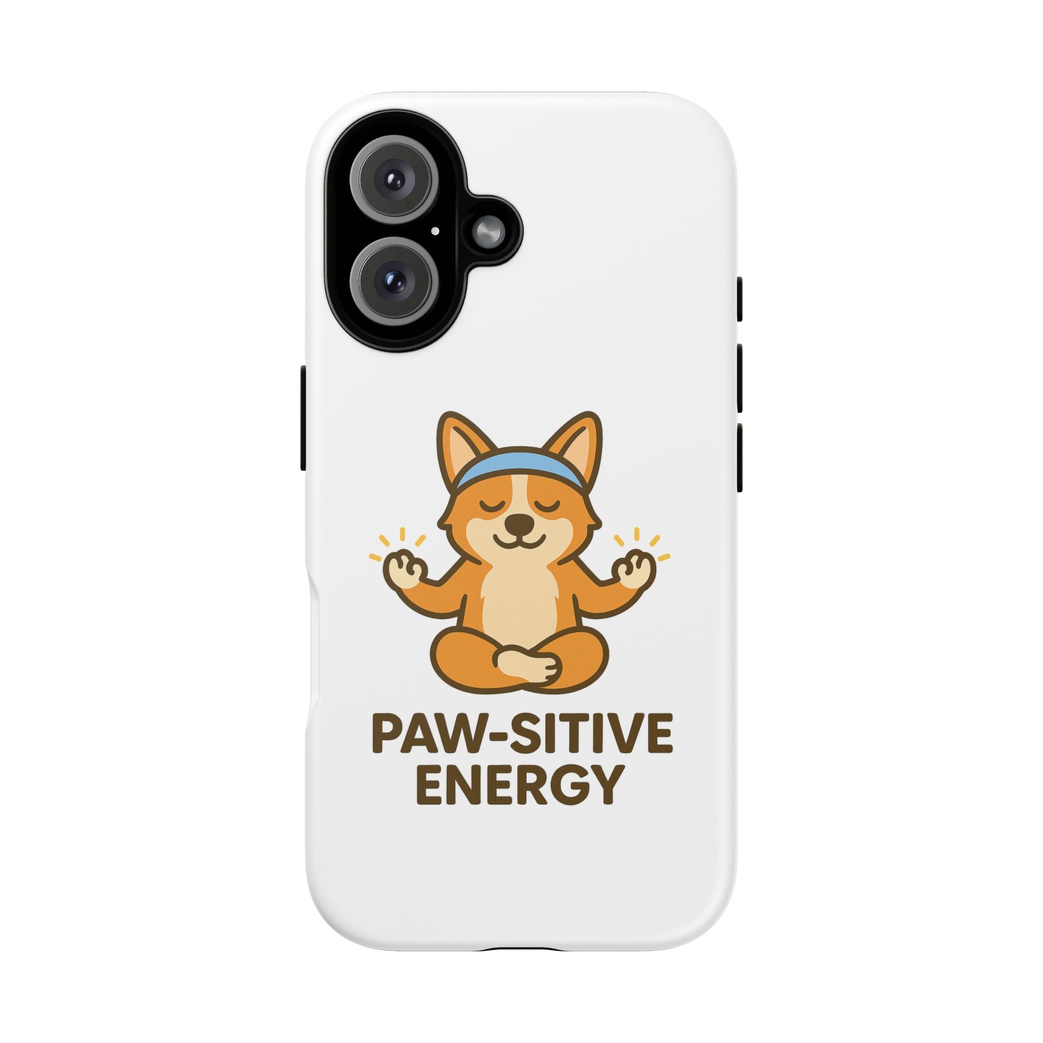 iPhone Case — "Paw-sitive Energy" Corgi Yoga Protective Cover