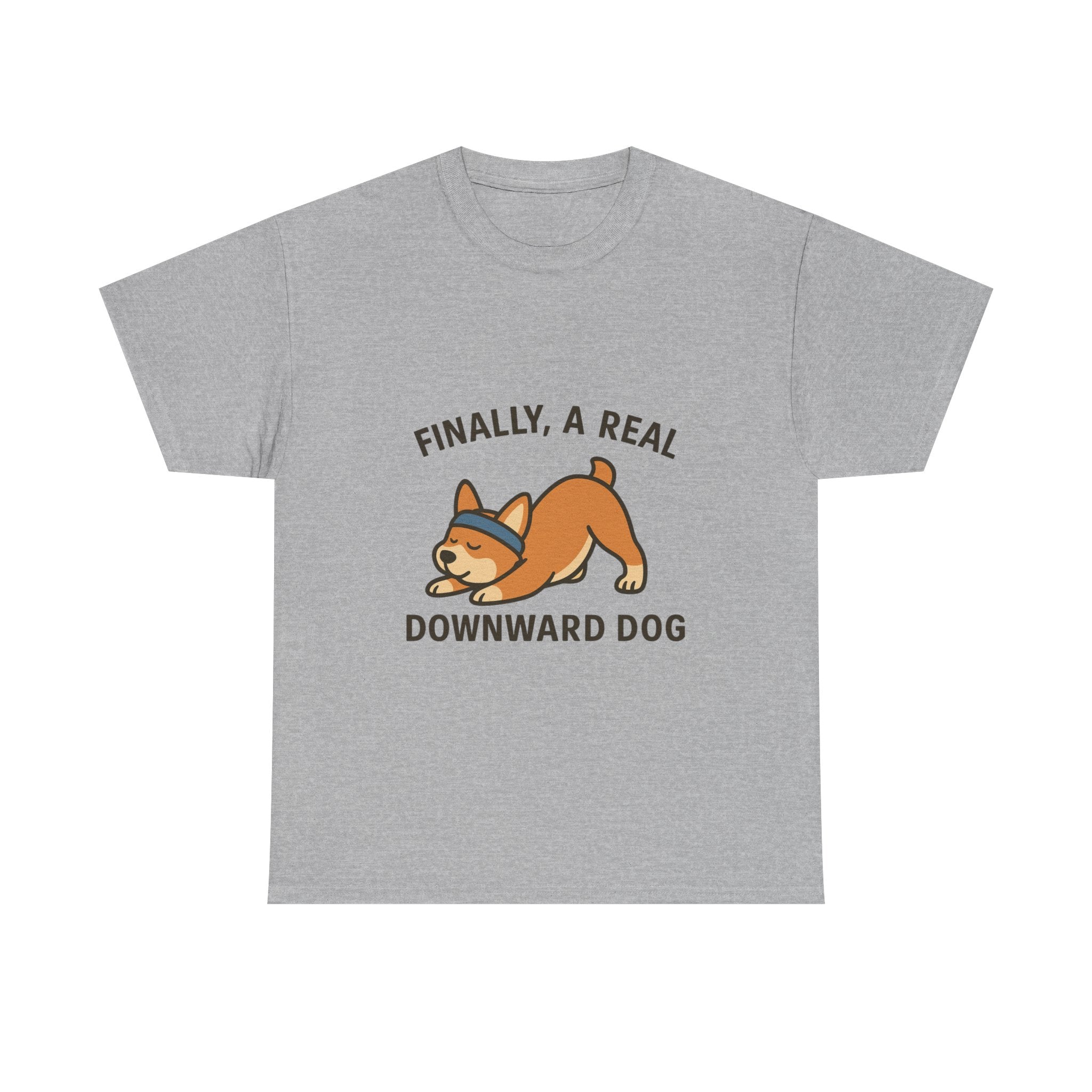 “Finally, a REAL Downward Dog” T-Shirt – Yogloo Collection
