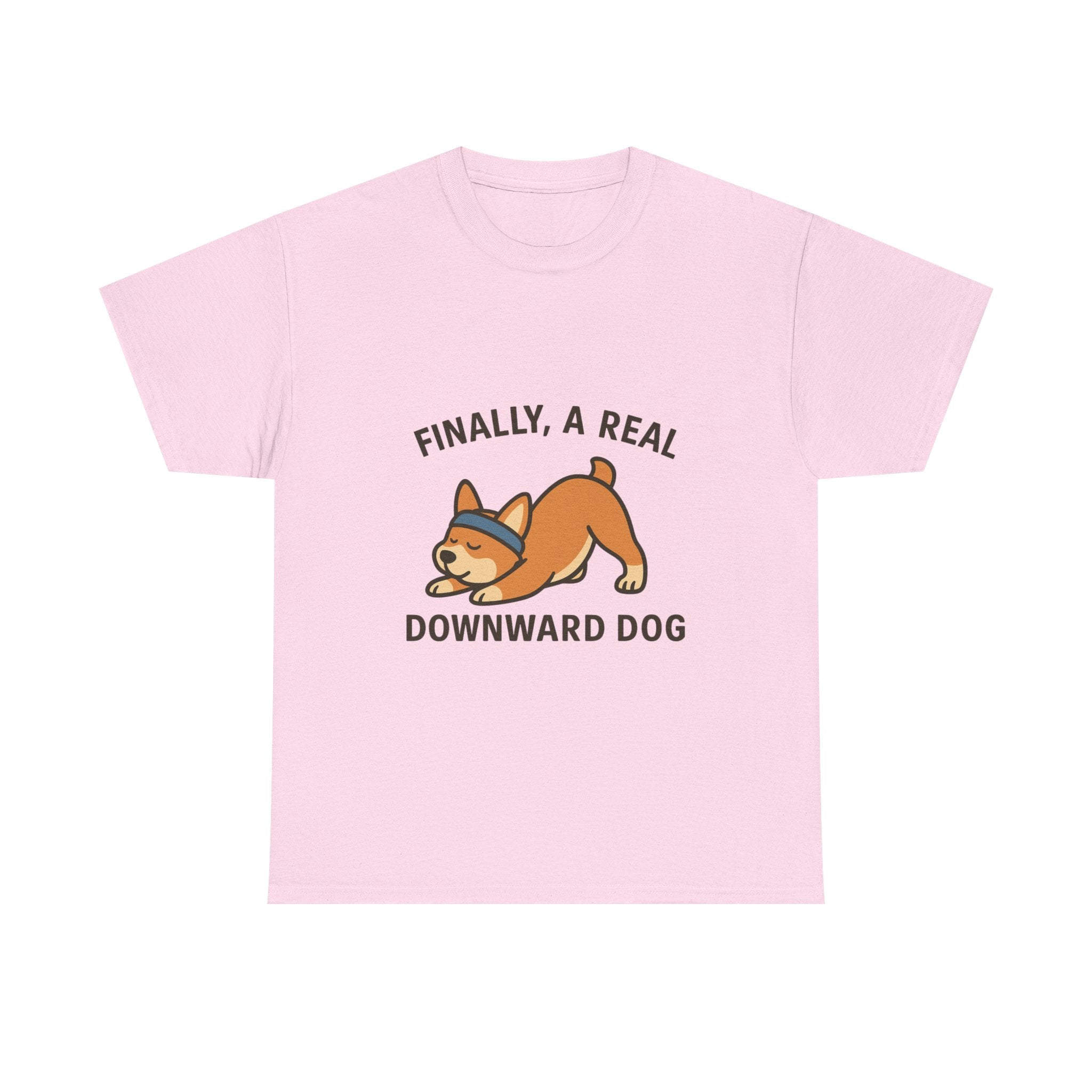“Finally, a REAL Downward Dog” T-Shirt – Yogloo Collection