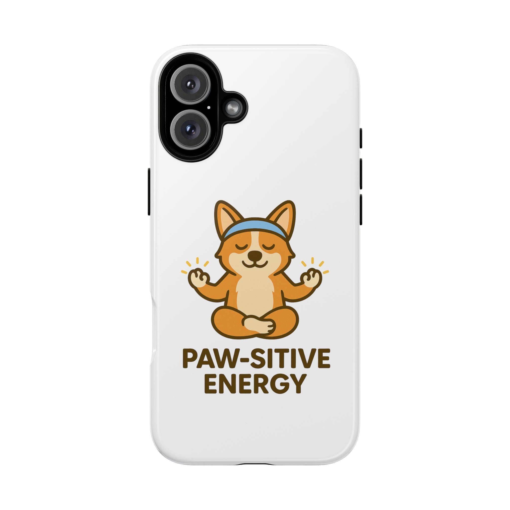 iPhone Case — "Paw-sitive Energy" Corgi Yoga Protective Cover