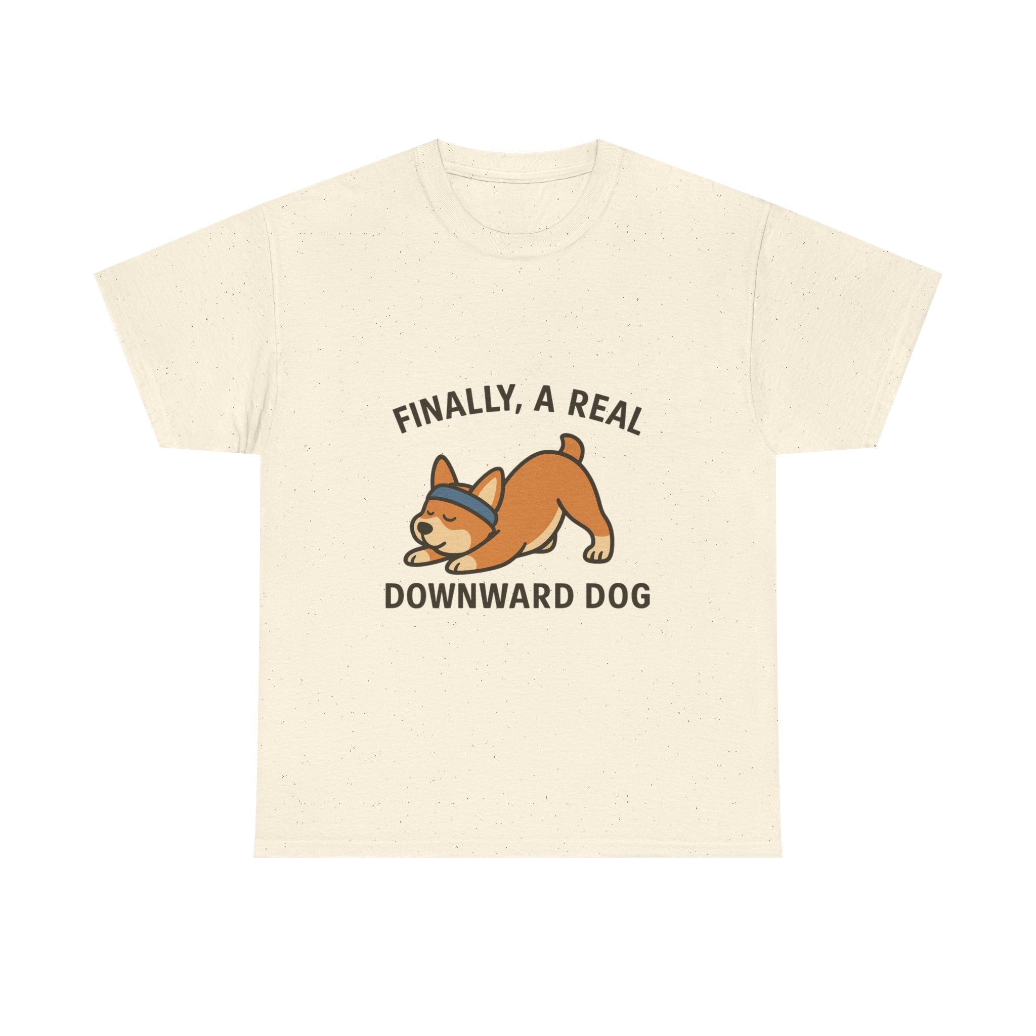 “Finally, a REAL Downward Dog” T-Shirt – Yogloo Collection