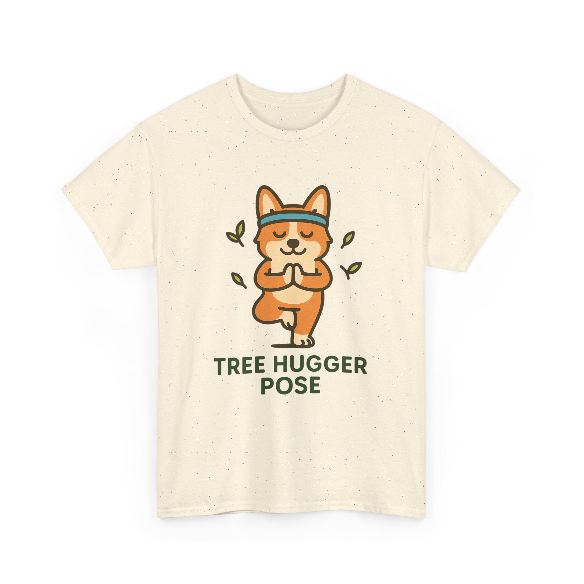 Tree Hugger Pose – Yogloo Corgi Tree Pose Yoga T-Shirt | Cute Eco-Yoga Gift, Mindfulness Tee