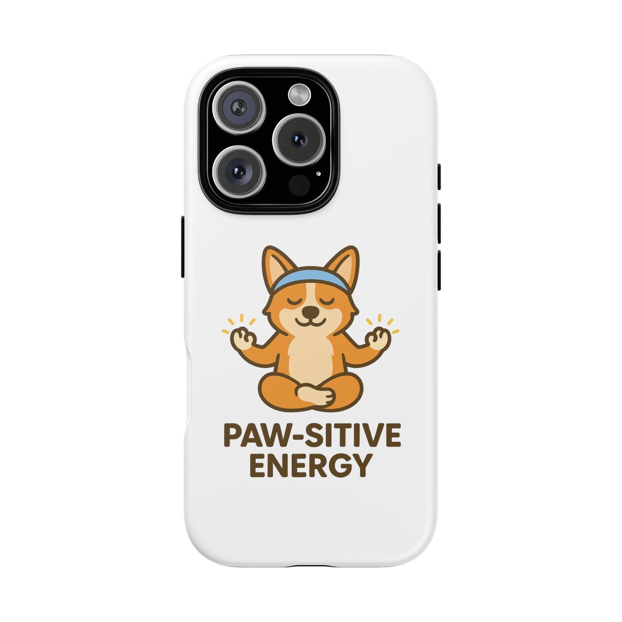 iPhone Case — "Paw-sitive Energy" Corgi Yoga Protective Cover