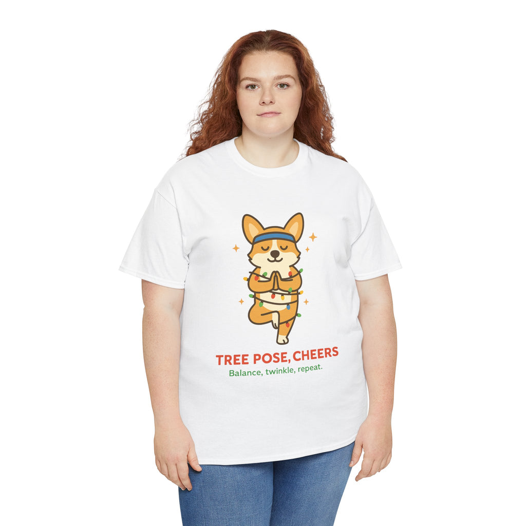 Tree Pose, Tree Cheers – Festive Balance Tee