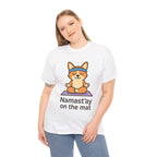 Namast’ay on the Mat – Yogloo Lotus Pose Yoga T-Shirt | Cute Corgi Mindfulness Tee