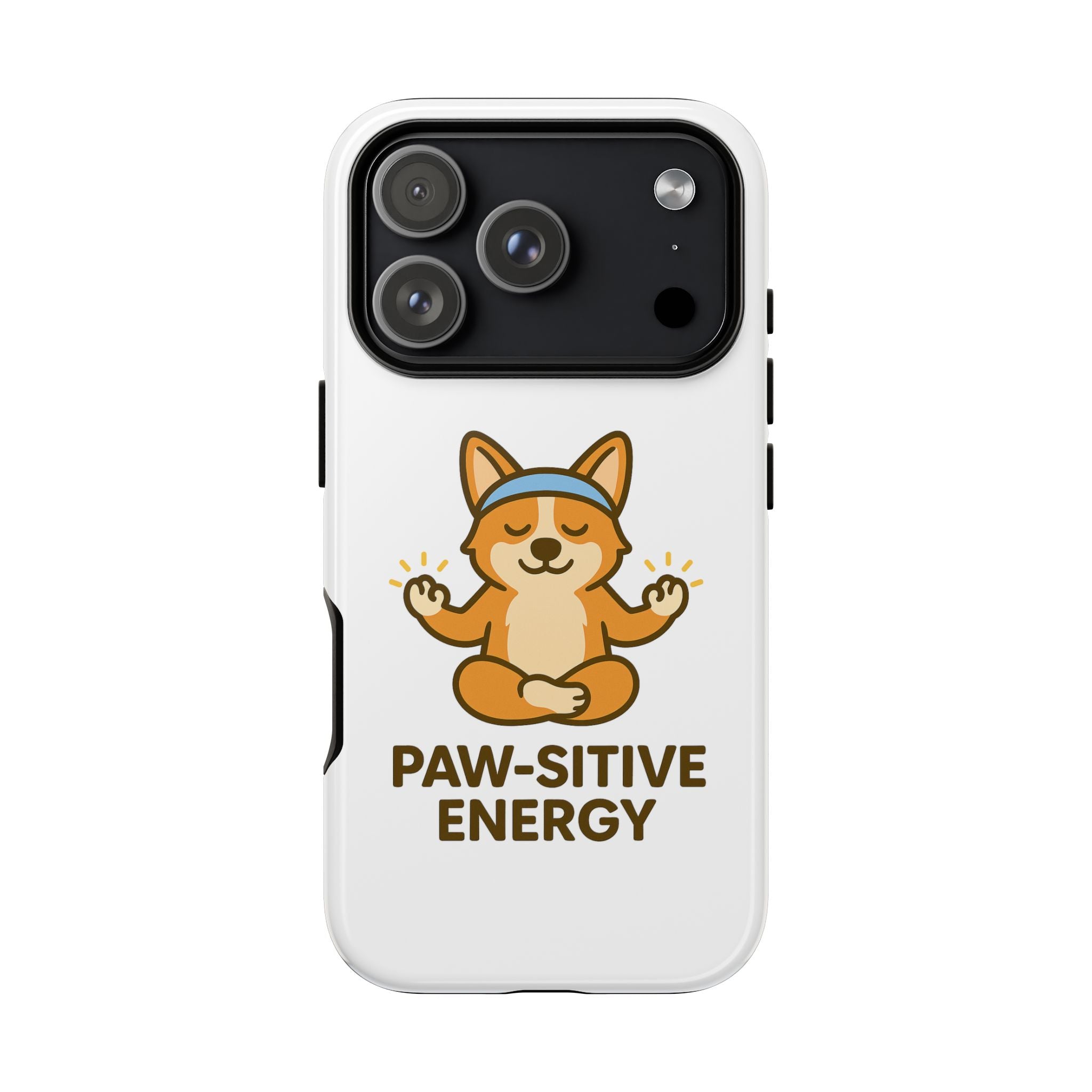 iPhone Case — "Paw-sitive Energy" Corgi Yoga Protective Cover