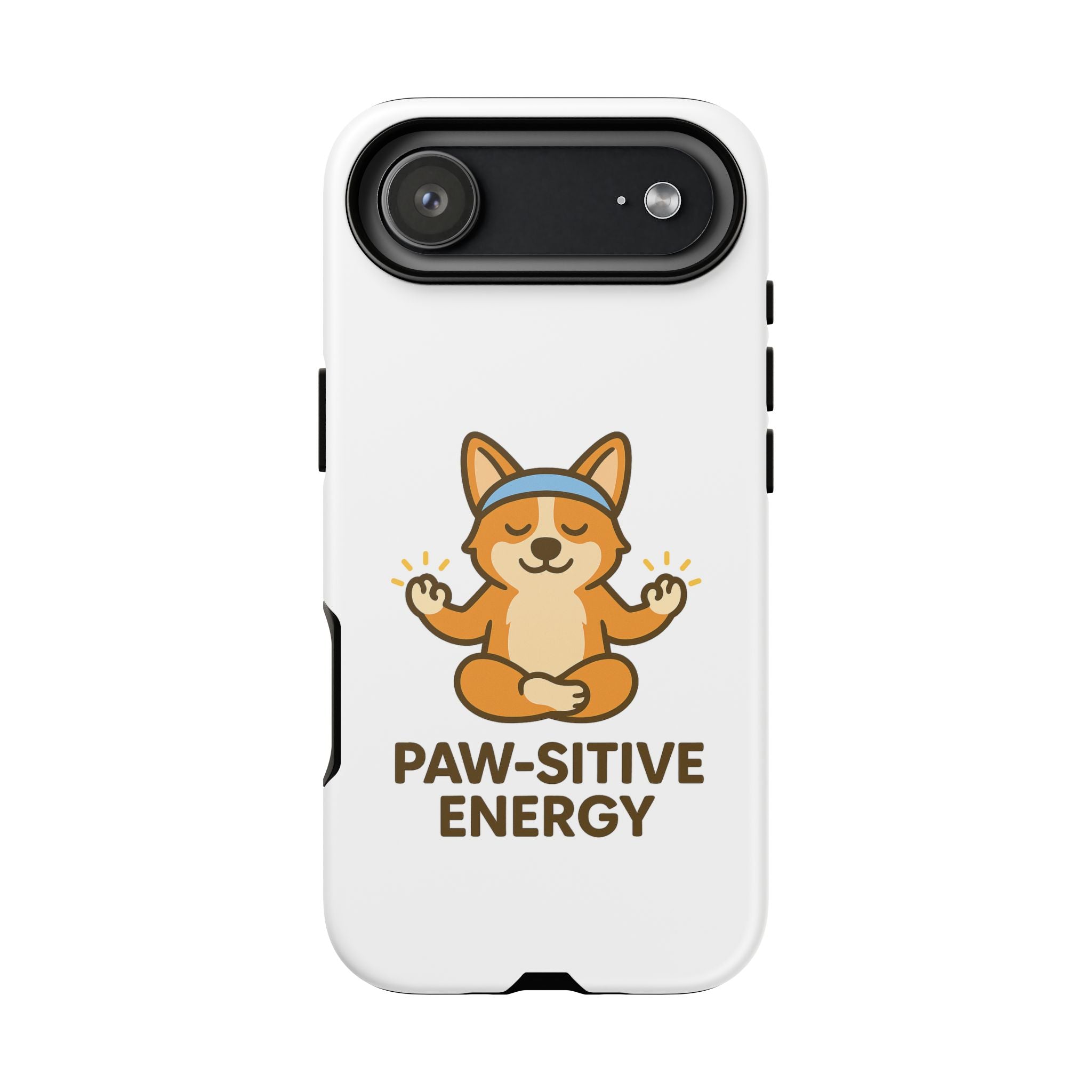 iPhone Case — "Paw-sitive Energy" Corgi Yoga Protective Cover
