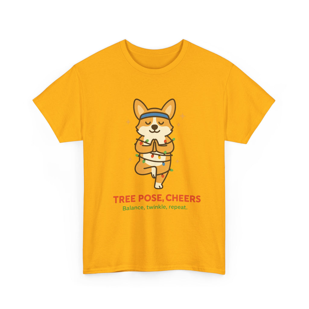Tree Pose, Tree Cheers – Festive Balance Tee