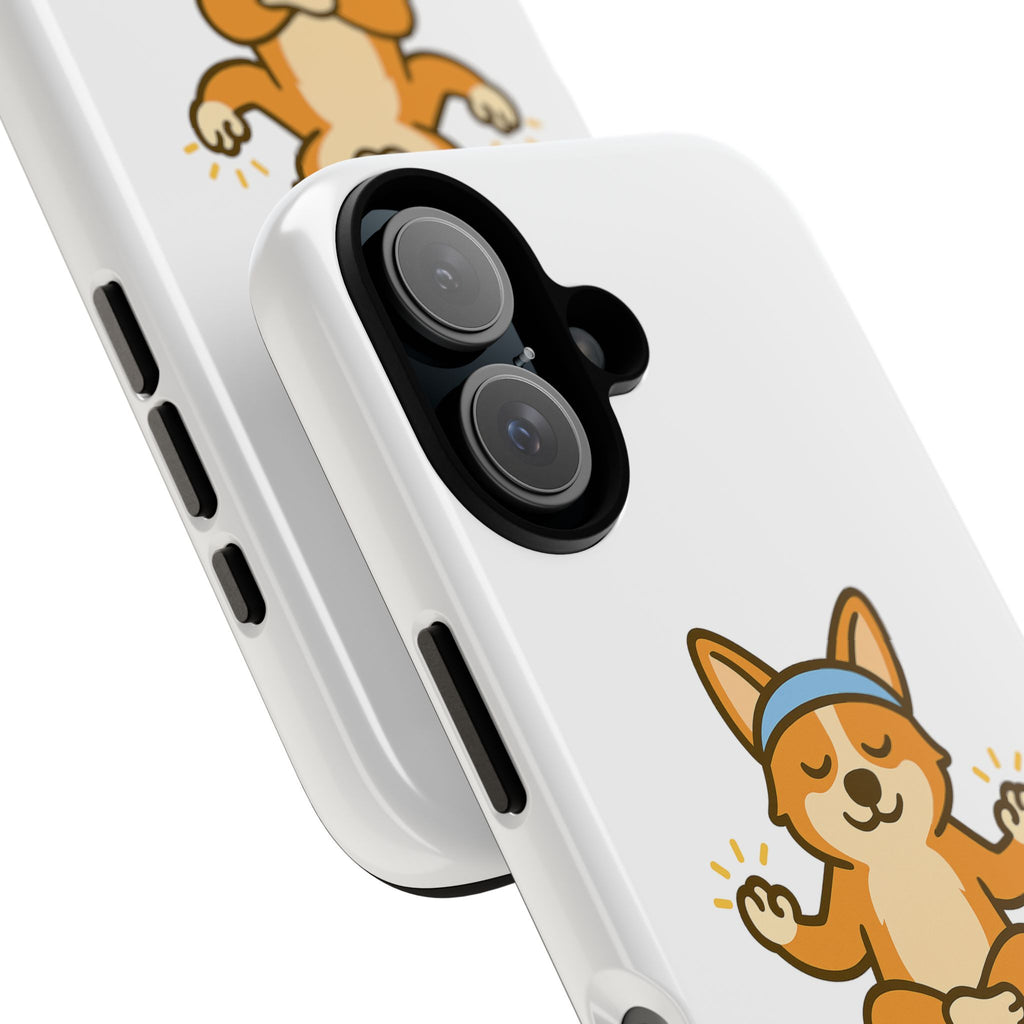 iPhone Case — "Paw-sitive Energy" Corgi Yoga Protective Cover
