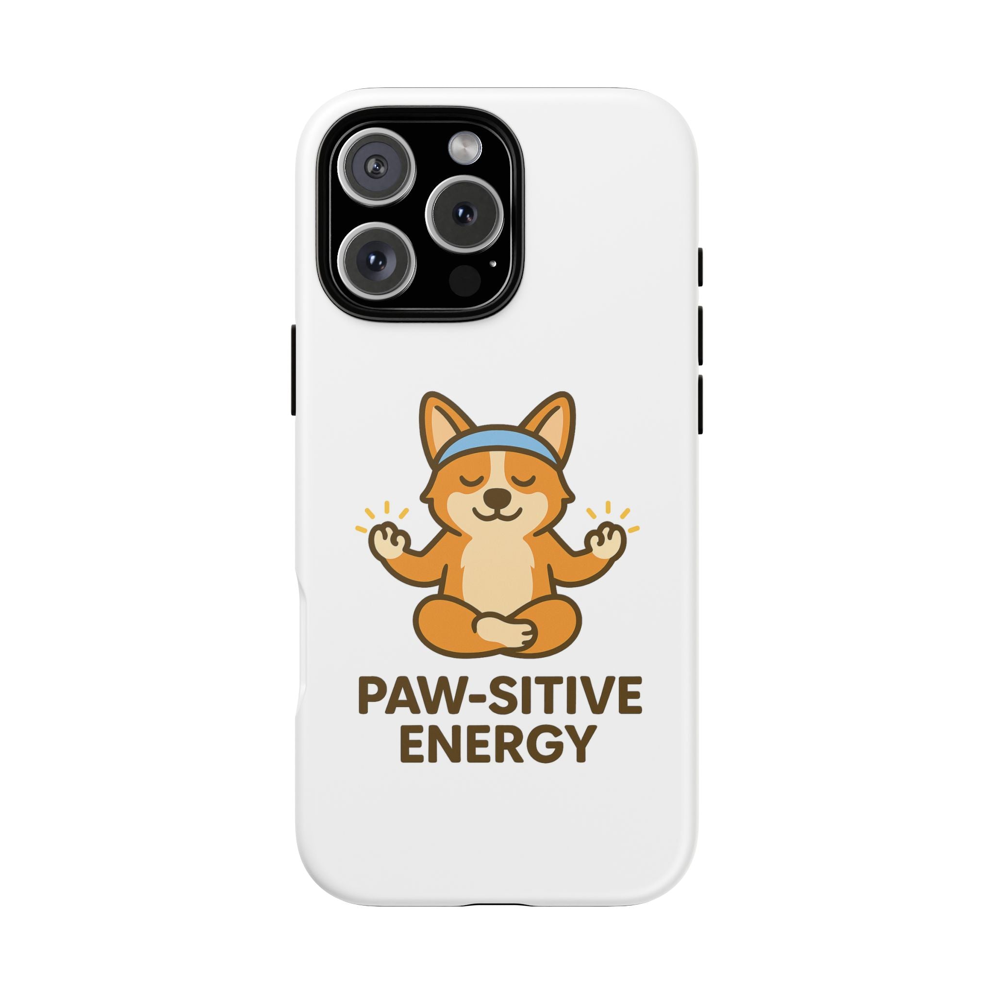 iPhone Case — "Paw-sitive Energy" Corgi Yoga Protective Cover