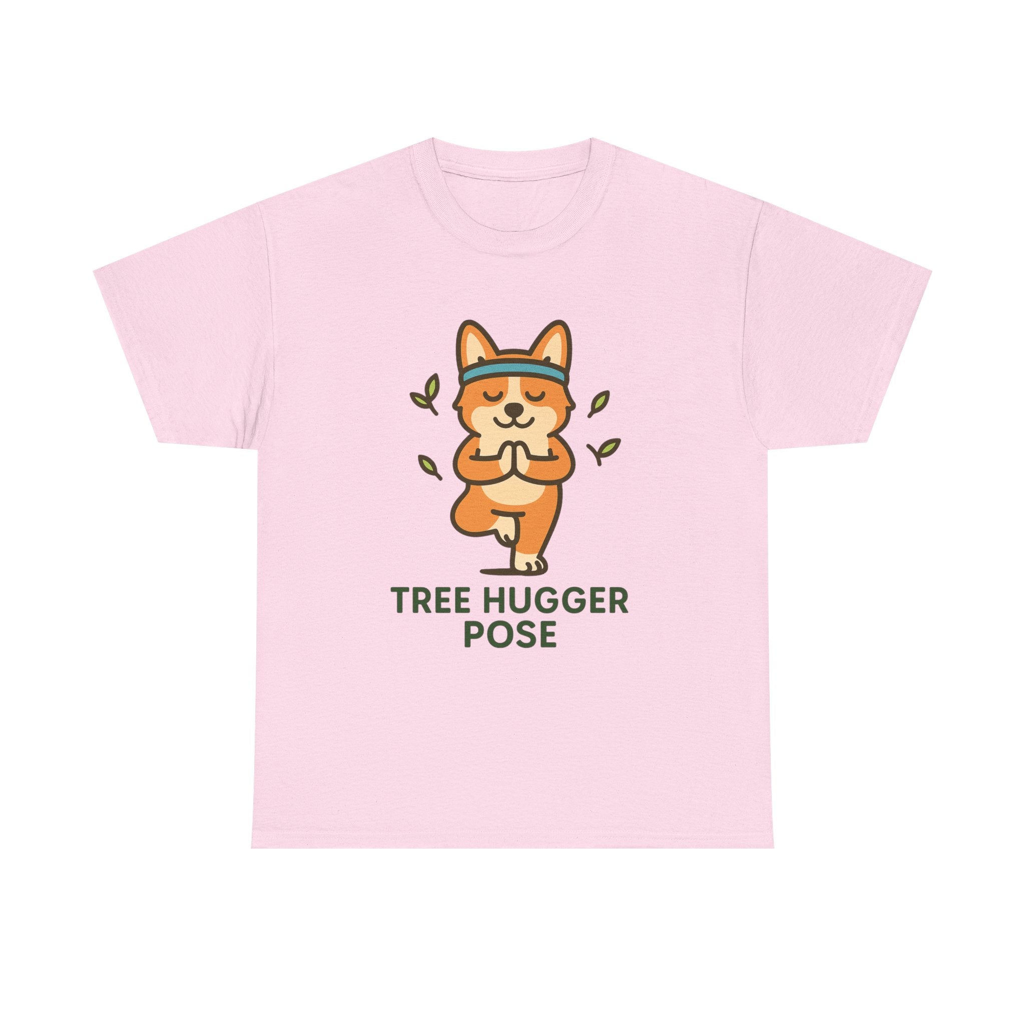 Tree Hugger Pose – Yogloo Corgi Tree Pose Yoga T-Shirt | Cute Eco-Yoga Gift, Mindfulness Tee