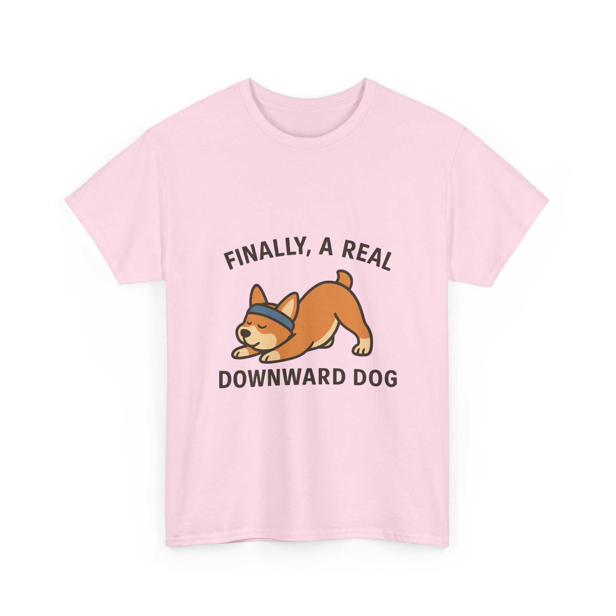 “Finally, a REAL Downward Dog” T-Shirt – Yogloo Collection