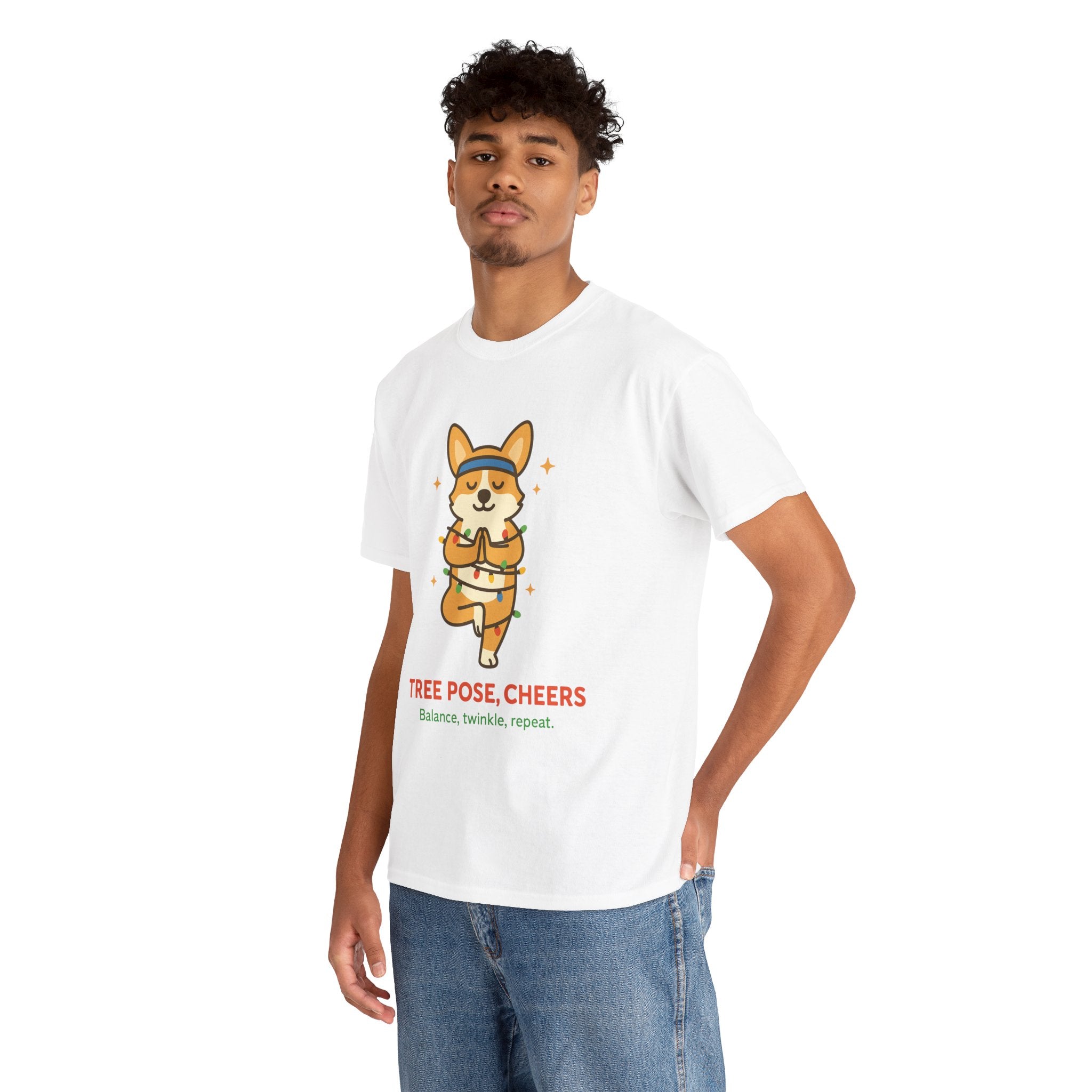Tree Pose, Tree Cheers – Festive Balance Tee