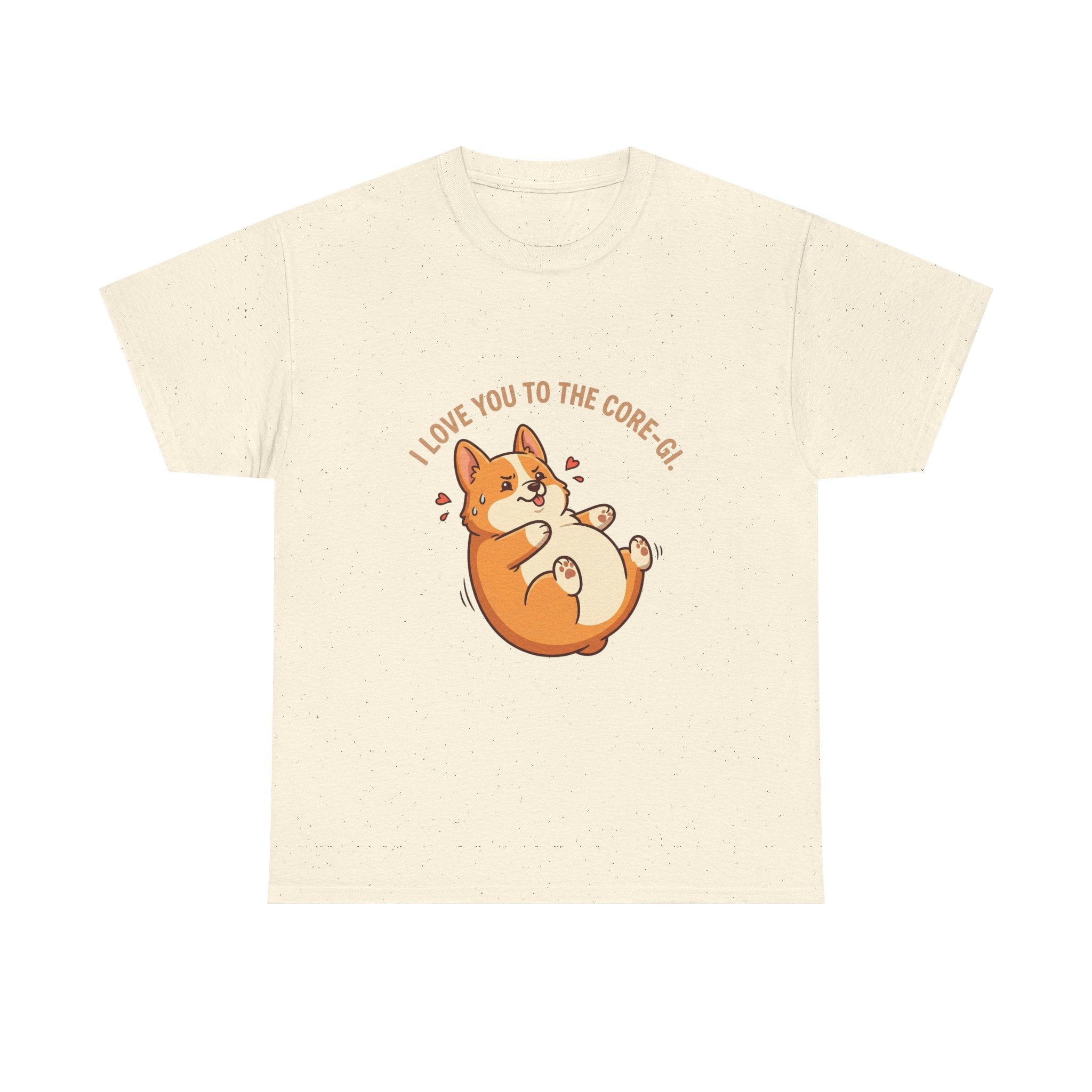 I Love You to the Core-gi Workout Pun T-Shirt — Funny Fitness Valentine’s Gift