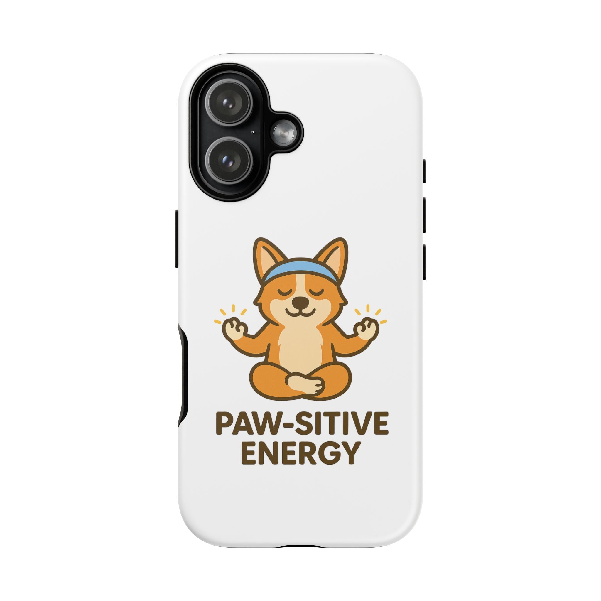 iPhone Case — "Paw-sitive Energy" Corgi Yoga Protective Cover