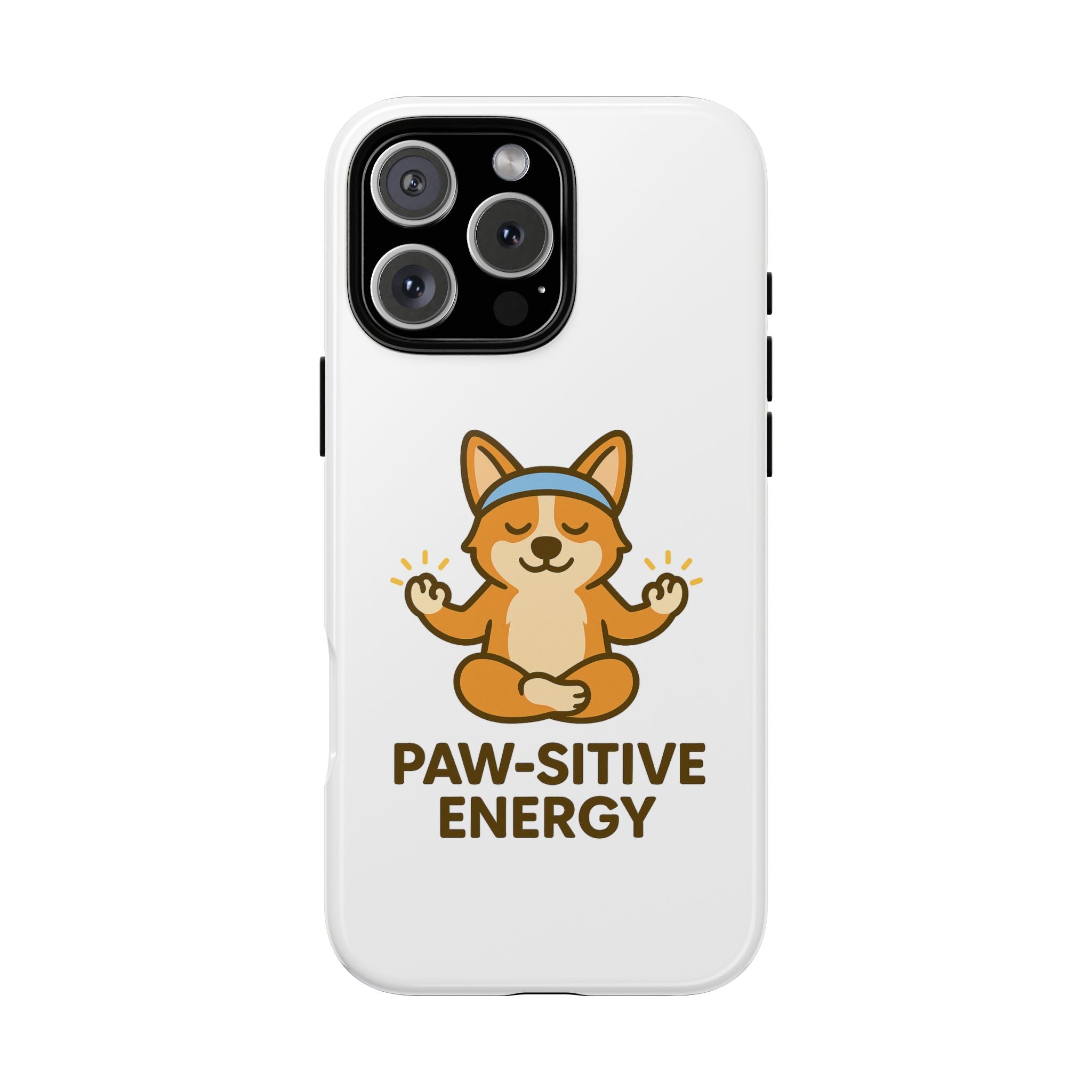 iPhone Case — "Paw-sitive Energy" Corgi Yoga Protective Cover