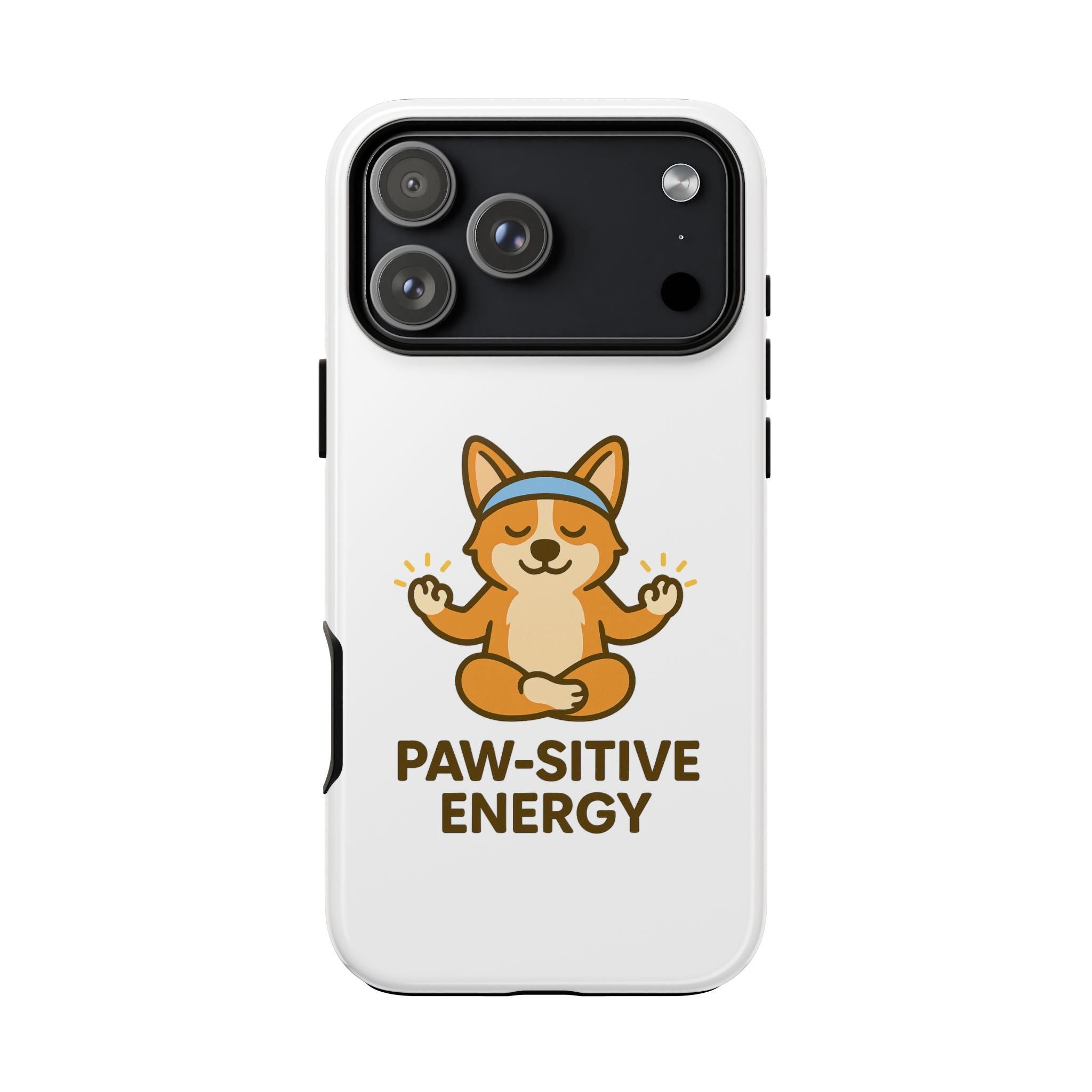 iPhone Case — "Paw-sitive Energy" Corgi Yoga Protective Cover
