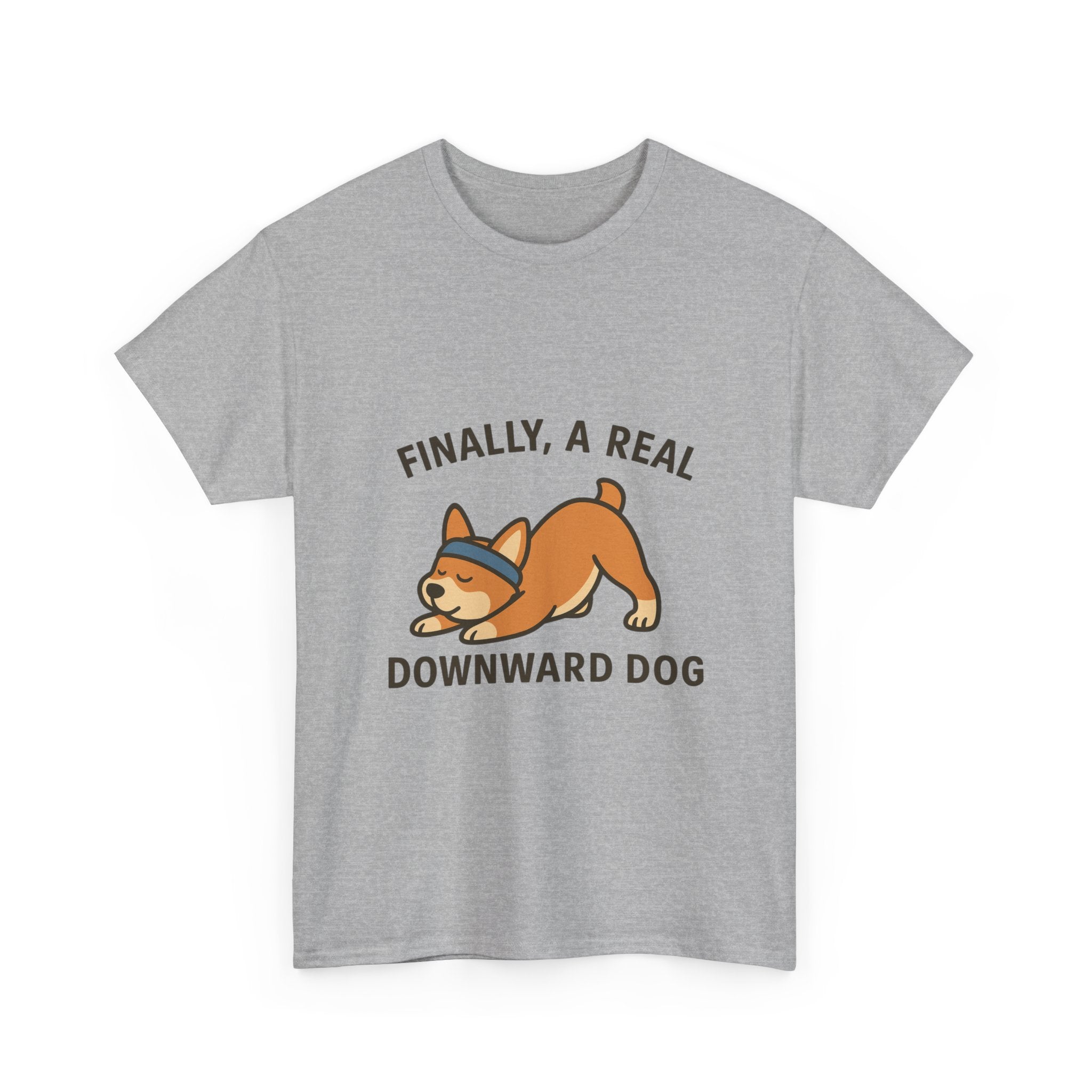 “Finally, a REAL Downward Dog” T-Shirt – Yogloo Collection