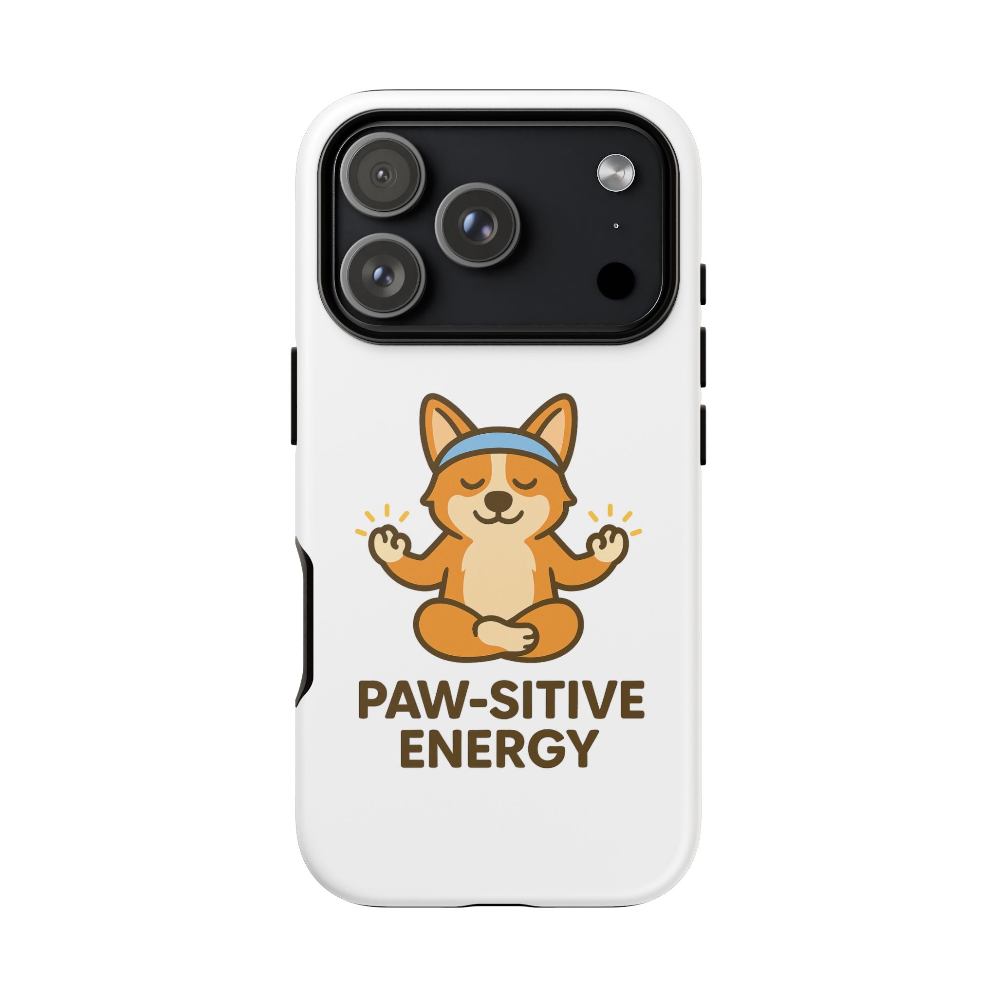iPhone Case — "Paw-sitive Energy" Corgi Yoga Protective Cover