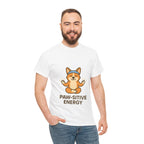 Paw-sitive Energy – Yogloo Meditating Corgi Yoga T-Shirt | Mindfulness Tee, Glowing Paws Design