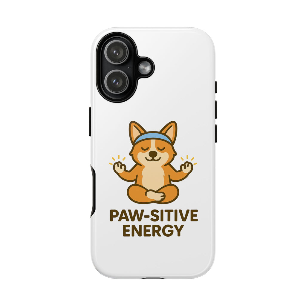 iPhone Case — "Paw-sitive Energy" Corgi Yoga Protective Cover
