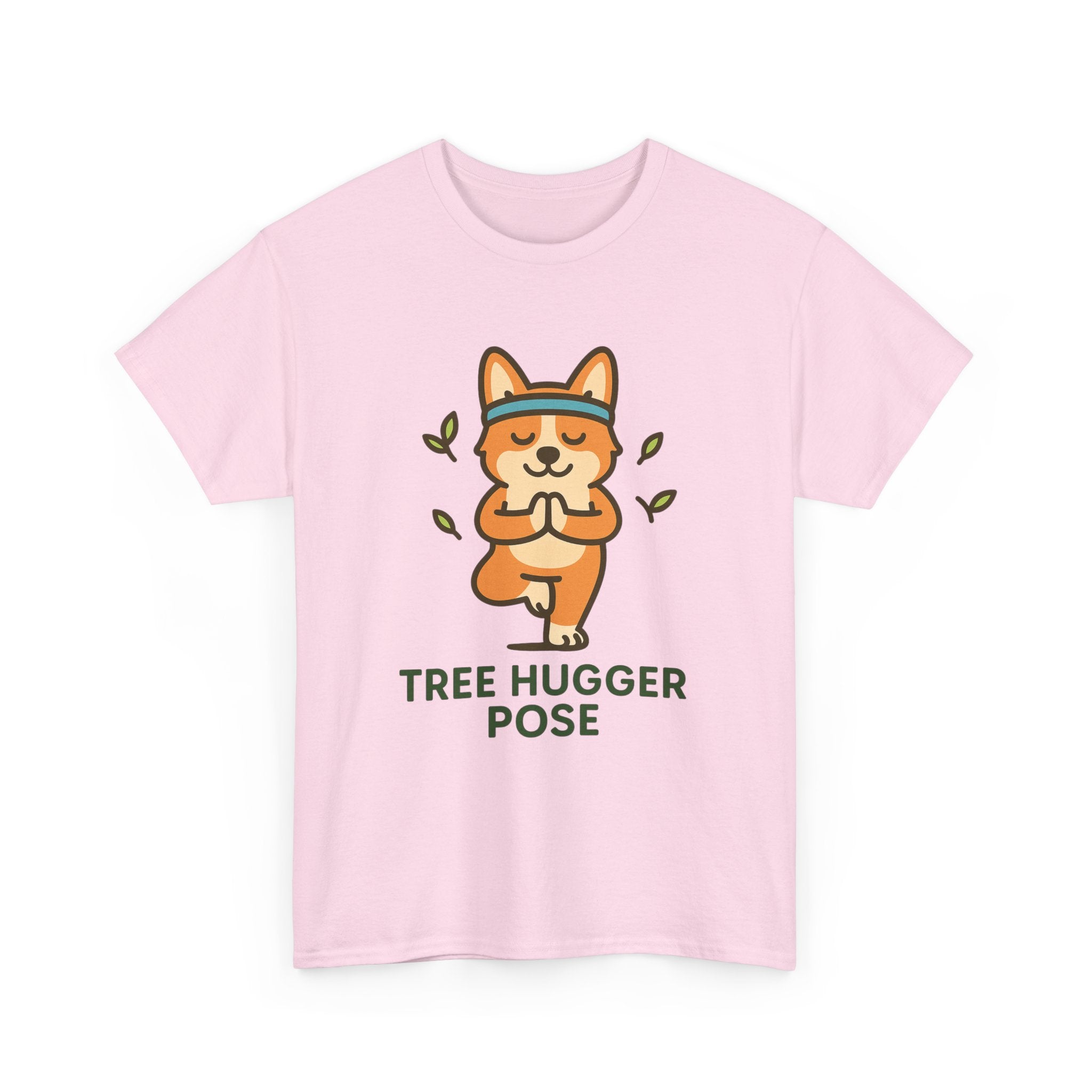 Tree Hugger Pose – Yogloo Corgi Tree Pose Yoga T-Shirt | Cute Eco-Yoga Gift, Mindfulness Tee