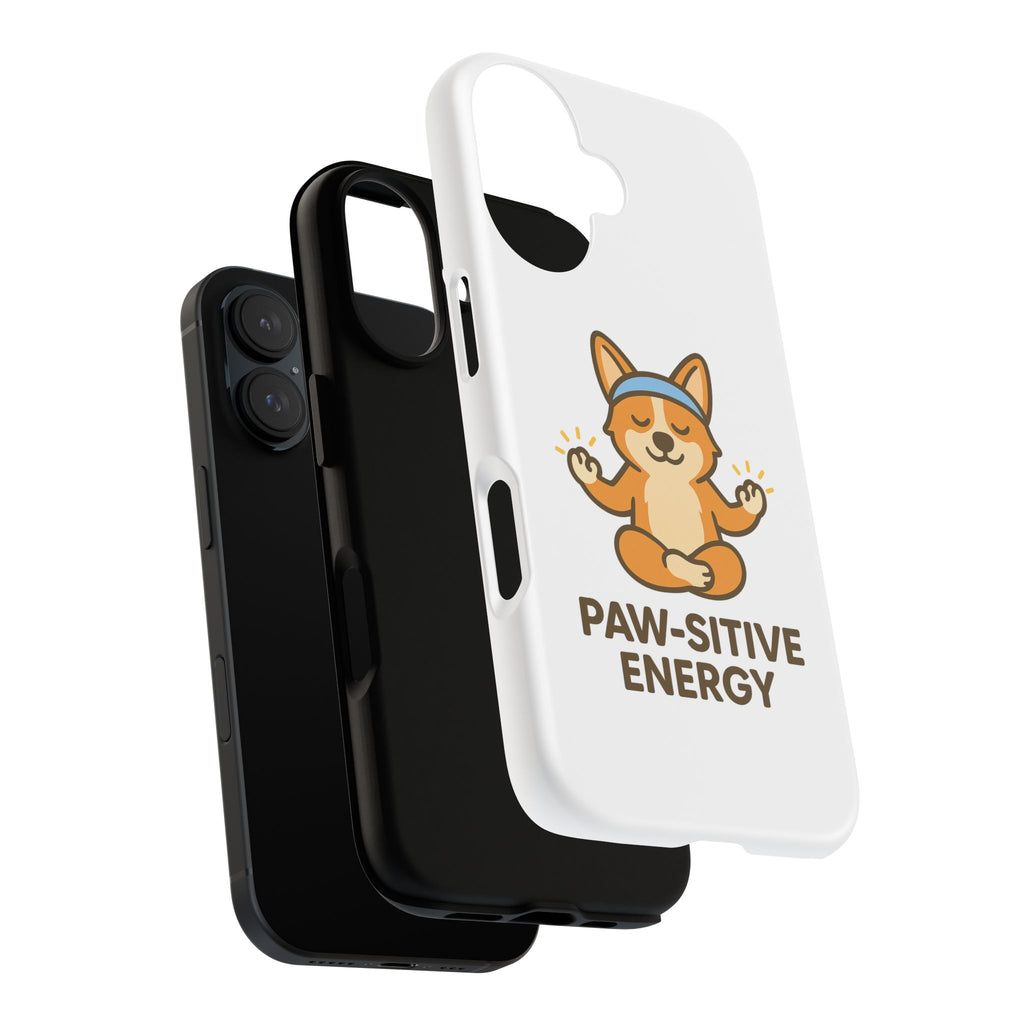 iPhone Case — "Paw-sitive Energy" Corgi Yoga Protective Cover