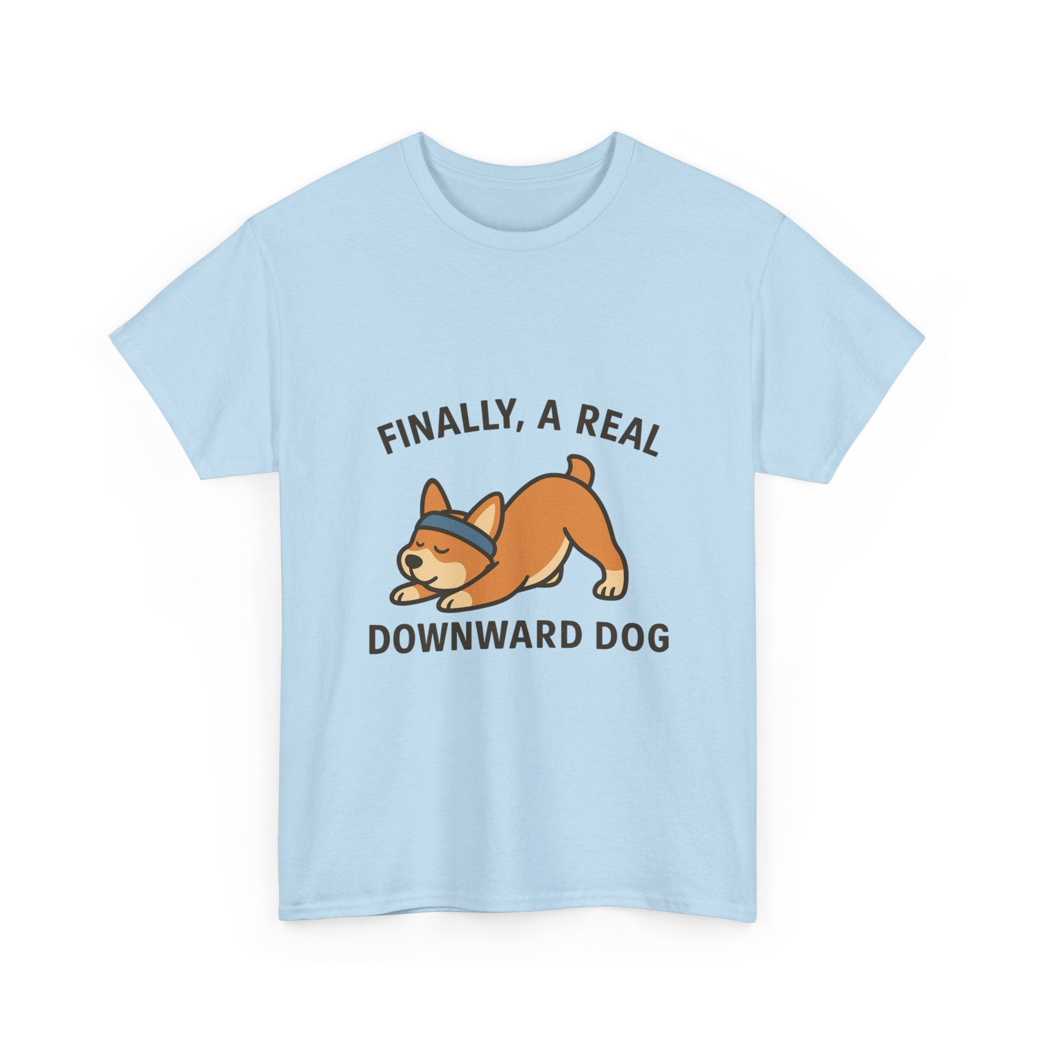 “Finally, a REAL Downward Dog” T-Shirt – Yogloo Collection