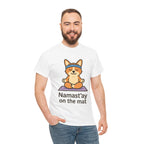 Namast’ay on the Mat – Yogloo Lotus Pose Yoga T-Shirt | Cute Corgi Mindfulness Tee